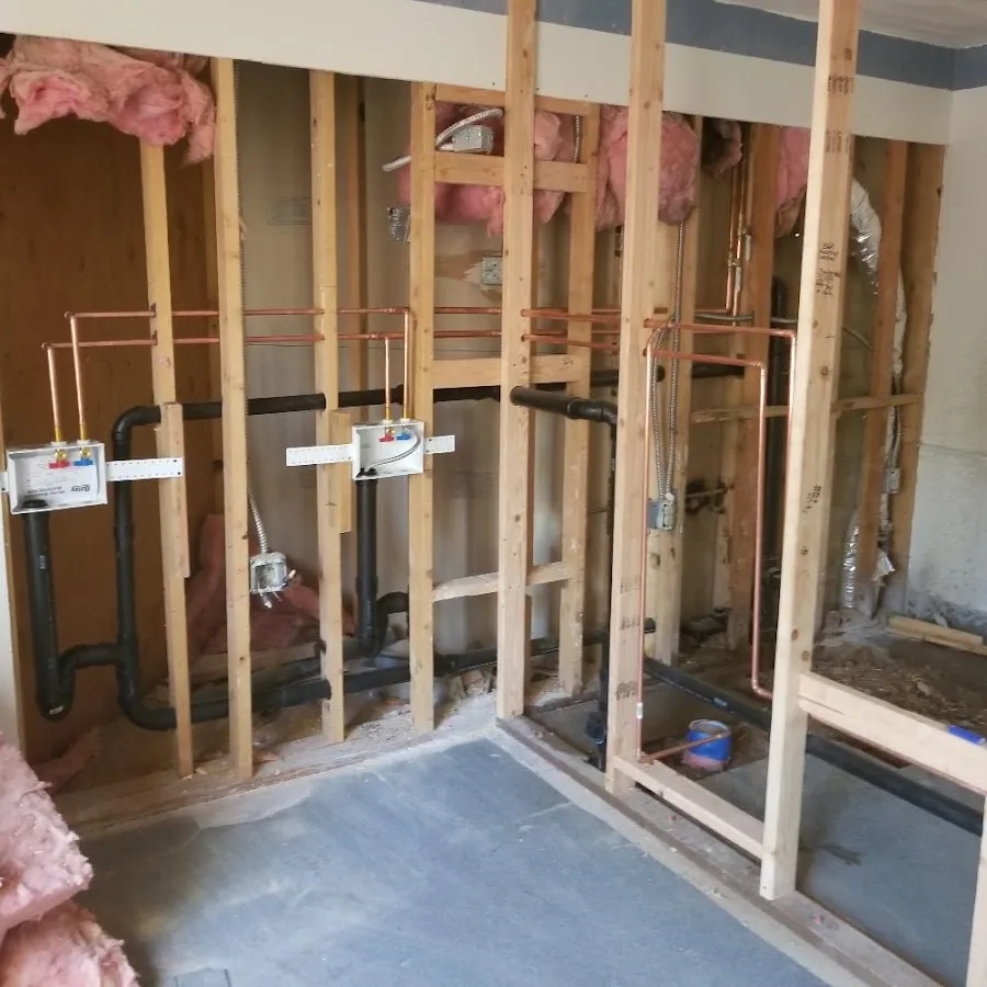 Copper pipe rough-in and plumbing installation in Tifton